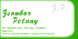 zsombor pelvay business card